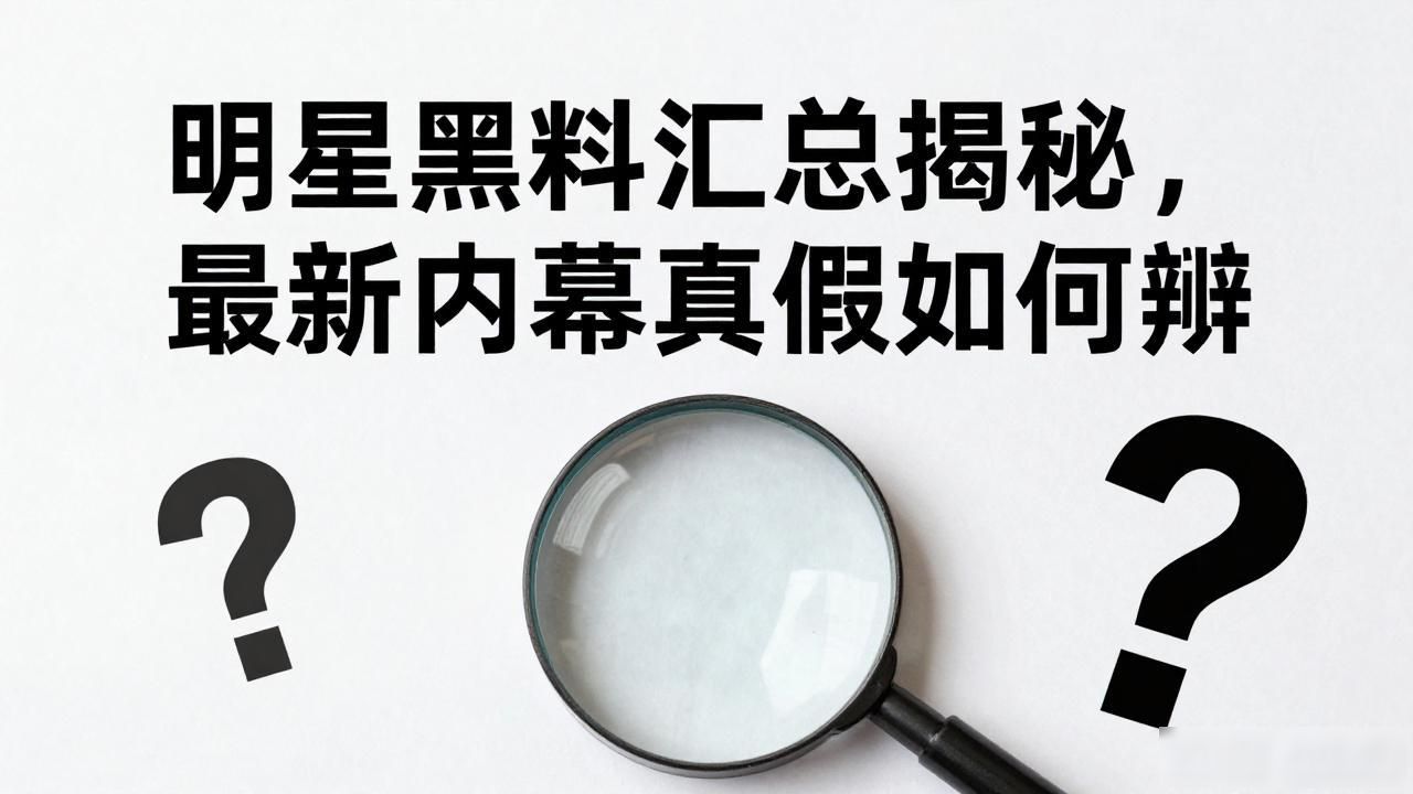 明星黑料汇总揭秘，最新内幕真假如何辨